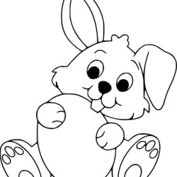 Fantastic Easter Bunny Coloring Pages Printable Easy Print Egg Big Drawings Choose Board Vector Holds