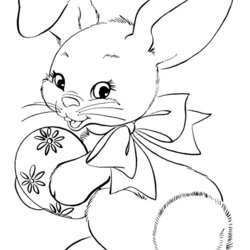 Spiffing Easter Bunny Coloring Pages Or Preschool Cute Colouring Egg
