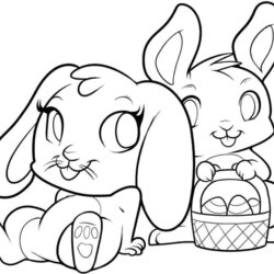 Preeminent Free Easter Bunny Coloring Pages Printable Print Bunnies Sheets Rabbits Size