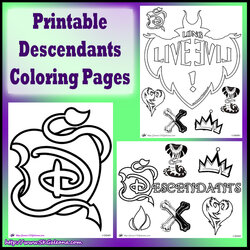 Brilliant Free Disney Descendants Coloring Pages Printable