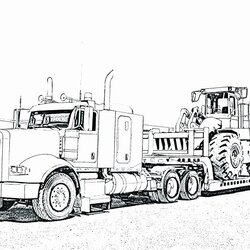 Superlative Printable Semi Truck Coloring Pages World Holiday