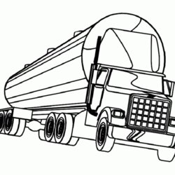 Semi Truck Coloring Page Home Pages Trucks Car Kids Drawing Printable Mack Colouring Color Line Sheets