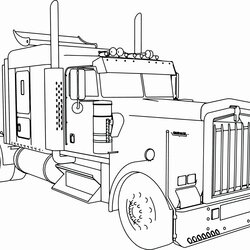 Magnificent Transport Coloring Pages For Preschoolers New Pictures Of Drawing Truck Trailer Logo Trucks