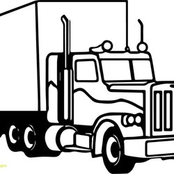 Capital Semi Truck Coloring Page Free Colouring