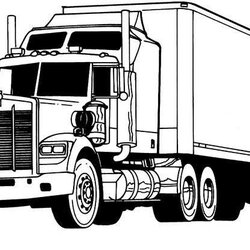 Tremendous Truck Coloring Pages To Print Semi Trucks Cars Printable Trailer Kids Tractor Sheets Books