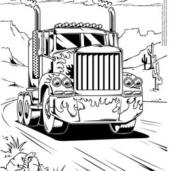 Semi Truck Coloring Pages To Download And Print For Free Boys