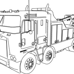 Super Semi Truck Coloring Pages At Free Printable Color Print Trailer