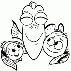 Dory Coloring Pages Best For Kids Finding Baby Book Printable Print Family Disney Template Toddler Cartoon