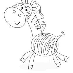 High Quality Printable Coloring Pages For Kids Zebra Print Templates Template Color Animal Kid Realistic