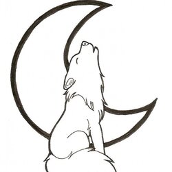 Get This Free Printable Wolf Howling Coloring Pages Print