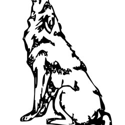 The Highest Standard Detailed Wolf Coloring Pages At Free Printable Howling Moon Wolves Drawing Realistic