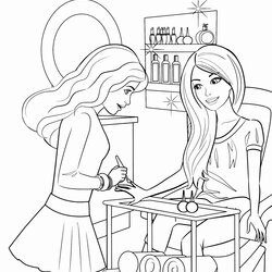 Outstanding Barbie Ken Coloring Pages At Free Printable Color Edge Print