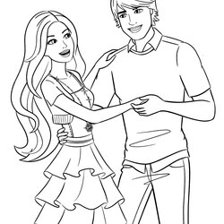 Eminent Barbie And Ken Coloring Pictures Of