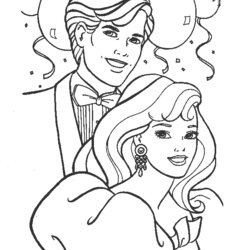 High Quality Barbie Coloring Pages Ken And Page