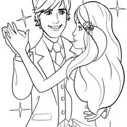 Admirable Ken Coloring Pages To Print And Color Barbie