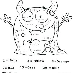 Matchless Second Grade Coloring Pages At Free Printable Color Math