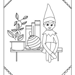 Free Printable Elf On The Shelf Coloring Pages Templates
