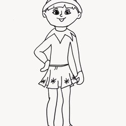 Eminent Free Elf On The Shelf Coloring Pages Download