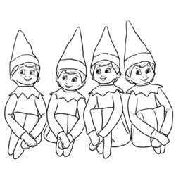 Swell Free Printable Elf On The Shelf Coloring Pages Kids Sheets Buddy Colouring Drawing Pictures For