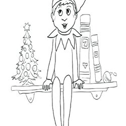 Superior Christmas Elf On The Shelf Coloring Pages At Free Printable Color Sheets Print Excellent Popular