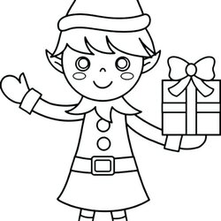 Brilliant Elf On The Shelf Coloring Pages Complete