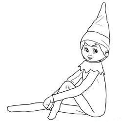 Super Free Printable Elf On The Shelf Coloring Pages For Kids