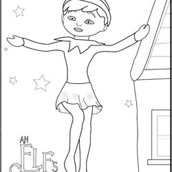 Magnificent Elf Story On The Shelf Coloring Pages Free Printable Colouring Girl Christmas Sheets Colour Kids