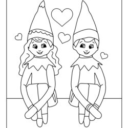 Preeminent Printable Elf On The Shelf Coloring Pages Word Searches