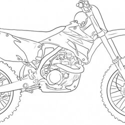 Super Get This Easy Dirt Bike Coloring Pages For Preschoolers Motocross Draw Bikes Cross Drawing Step Color