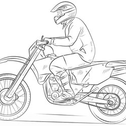 Sterling Dirt Bike Coloring Page Free Printable Pages For Kids Drawing Motor Print Bikes Dirty Super