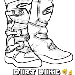 Swell Free Dirt Bike Color Pages Download Drawing Cross Colouring Helmet
