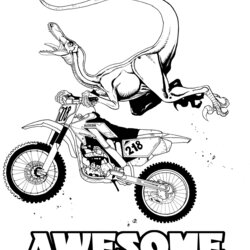 Great Dirt Bike Drawing At Free Download Coloring Pages Motocross Printable Awesome Boys Color Print Helmet