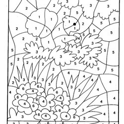 Swell Color By Number Coloring Pages For Kids Adults