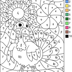 Sterling Color By Number Coloring Pages For Adults Numbers Template