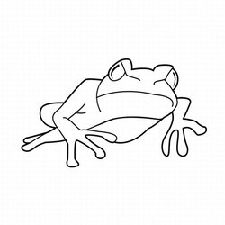 Super Free Printable Frog Coloring Pages For Kids Cute Leap Drawing Popular