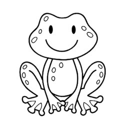 Worthy Frog Coloring Pages For Children Frogs Kids Color Simple Print Printable Easy Animals