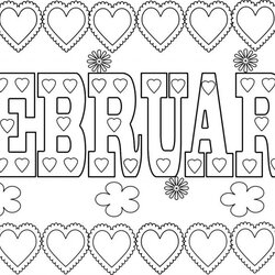 Excellent February Coloring Pages For Kindergarten Printable Valentines