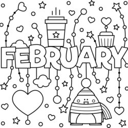 Perfect February Colouring Page Thrifty Tips Valentine Coloring Pages Kids Printable Month Fun Valentines