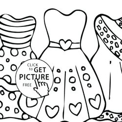 Peerless February Coloring Pages At Free Printable Dress Girls Cute Dressed Getting Color Barbie Dresses Prom