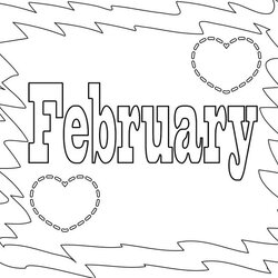 February Coloring Page Free Printable Pages For Kids Sheets Preschoolers