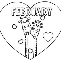 Capital February Coloring Pages Best For Kids Para Mes Del Printable Valentines Sheets Choose Board