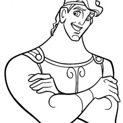 Smashing Coloring Of Hercules To Download For Free Kids Pages Disney Drawing Color Colouring Beautiful