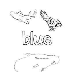 Fine Blue Coloring Pages