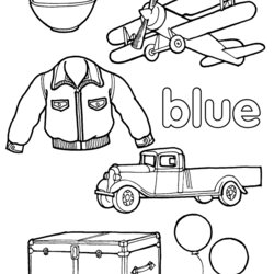 Great Color Blue Coloring Pages