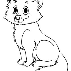Preeminent Baby Animal Coloring Pages Realistic Printable Kids Wolf Animals Cute Fawn Including Below Young