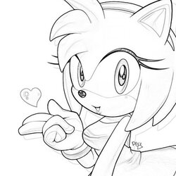 Splendid Free Sonic And Amy Coloring Pages Download Rose Characters Baby Generations Printable Character