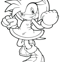 Eminent Amy Sonic Coloring Pages At Free Printable Characters Hedgehog Baby Color Kids Colouring Wars Star