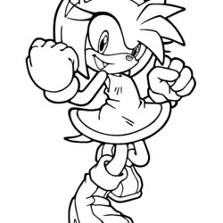 Tremendous Amy From Sonic Coloring Pages Home