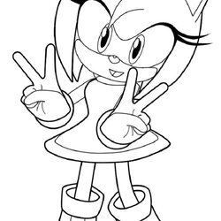 Amy Sonic Coloring Pages Home