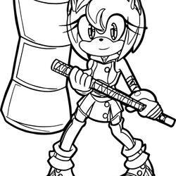 Superb Amy Sonic Coloring Pages At Free Download Boom Printable Print Color Comments